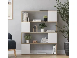 Raumteiler branco/carvalho 100x24x124.5 eneos