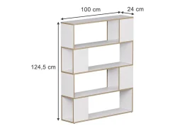 Raumteiler branco/carvalho 100x24x124.5 eneos