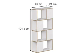Raumteiler branco/carvalho 60x24x124.5 eneos