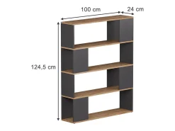 Raumteiler carvalho antracite/goldkraft 100x24x124.5 eneos