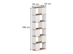 Raumteiler carvalho branco/dourado 60x24x186 eneos