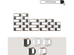 Raumteiler carvalho branco/dourado 80x24x186 eneos