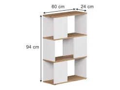 Raumteiler carvalho branco/dourado 60x24x94 eneos