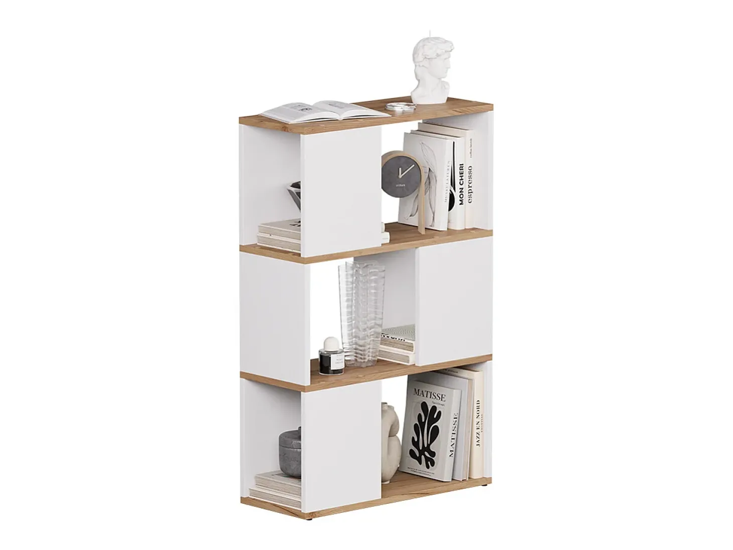Raumteiler carvalho branco/dourado 60x24x94 eneos