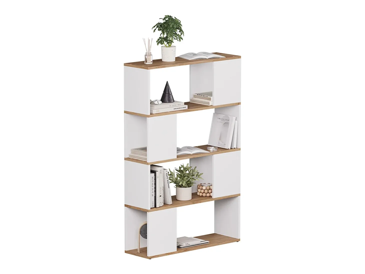 Raumteiler carvalho branco/dourado 80x24x124.5 eneos