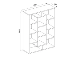 Raumteiler sonoma 107.2x29x143
