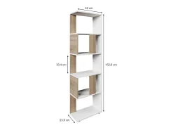 Raumteiler sonoma/branco 45x23.6x162.6