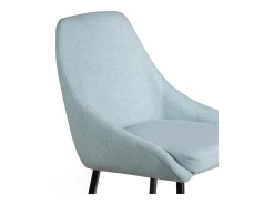 Ray - Banqueta de tecido azul - Conjunto de 1 peça