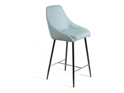 Ray - Banqueta de tecido azul - Conjunto de 1 peça