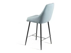 Ray - Banqueta de tecido azul - Conjunto de 1 peça