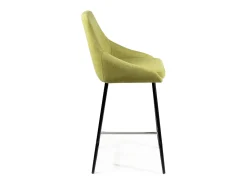 Ray - Banqueta de tecido verde - Conjunto de 1 peça