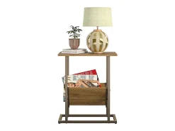 Regal | Mesa de apoio com aspeto de nogueira