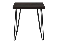 Regal | Mesa de centro com 1 prateleira em efeito nogueira com estrutura metálica