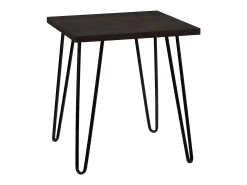Regal | Mesa de centro com 1 prateleira em efeito nogueira com estrutura metálica