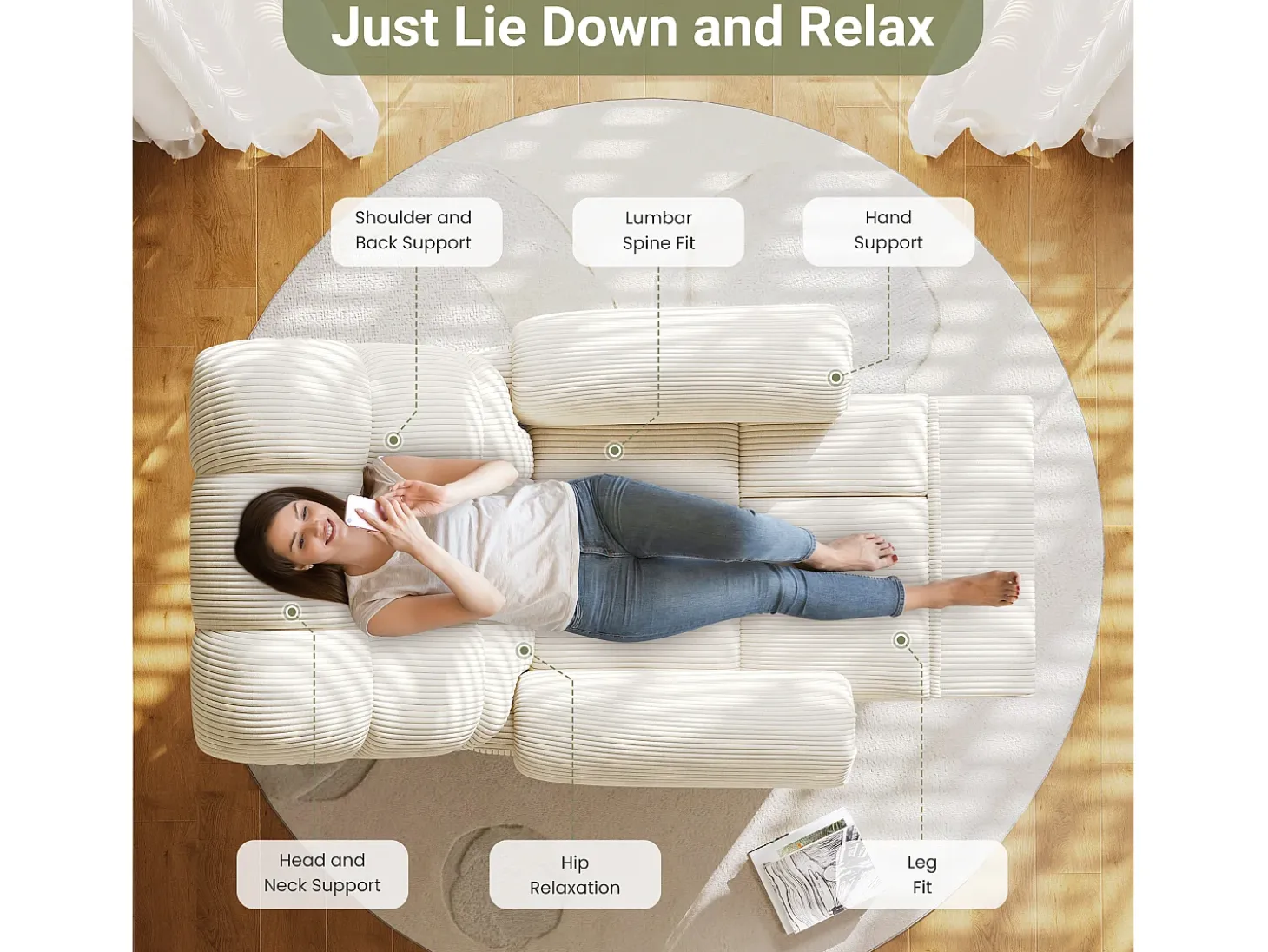 Relax poltrona poltrona poltrona elétrica, cadeira de lazer ajustável com USB, encosto ajustável, anti -estático com apoio para os pés - 96x97x104cm bege bege bege