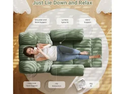 Relaxe a poltrona elétrica de poltrona, cadeira de lazer ajustável com USB, encosto ajustável, anti -estático com apoio para os pés - 96x97x104cm verde