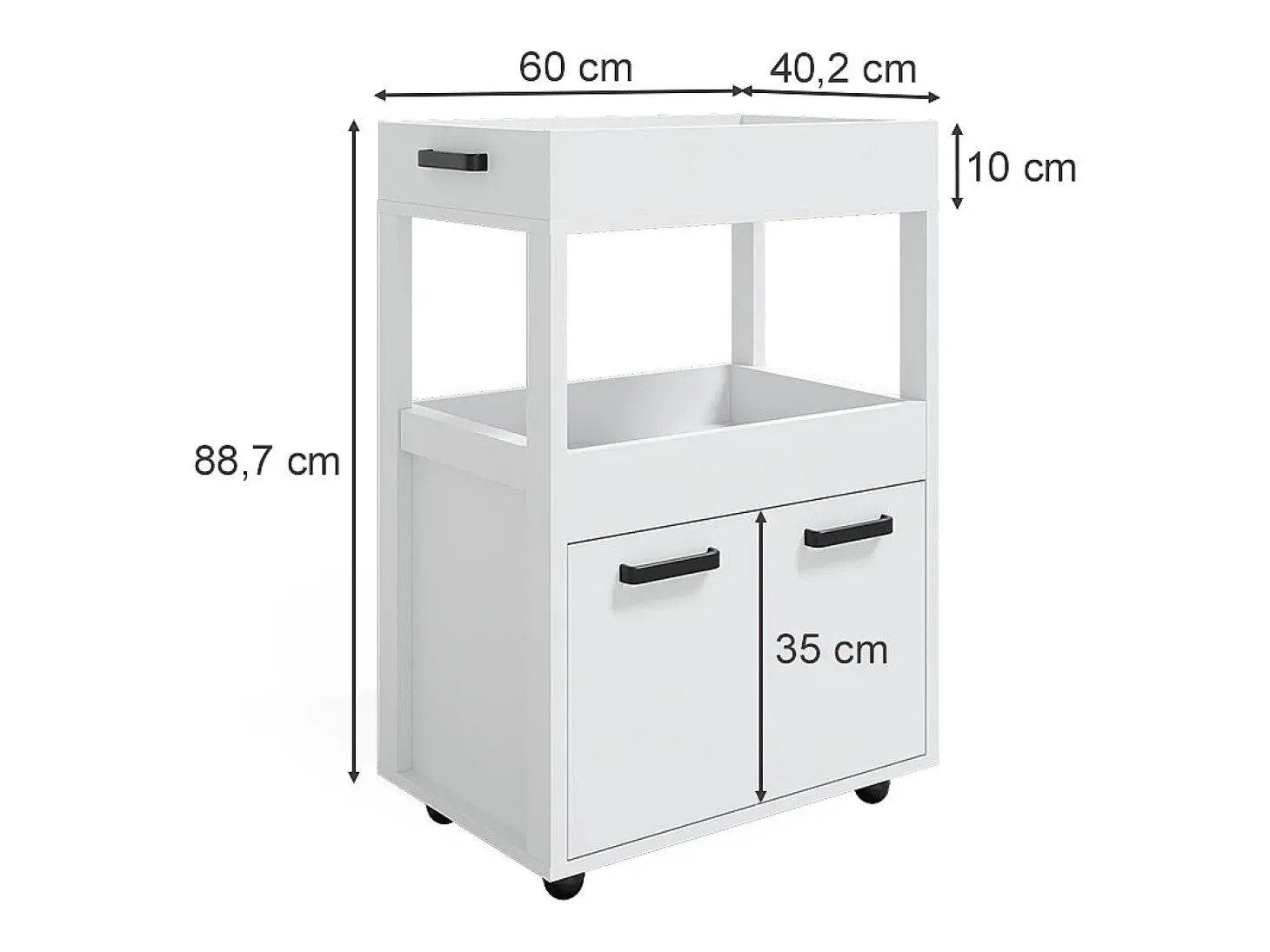 Roll container branco 60x40.2x88.7 simon