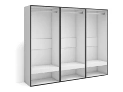 Roupeiro aberto, 180x35x145cm, Para quarto, dormitório, Barra e Prateleira, Branco