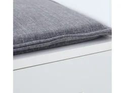 Roupeiro branco com 3 portas, 3 ganchos e arrumação aberta, 120x40x200 cm