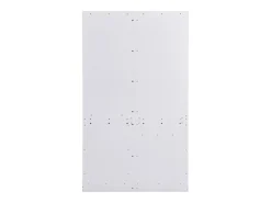 Roupeiro branco e madeira com espelho, 2 gavetas, 1 porta, ganchos e suporte para guarda-chuva 110,5x38x191cm