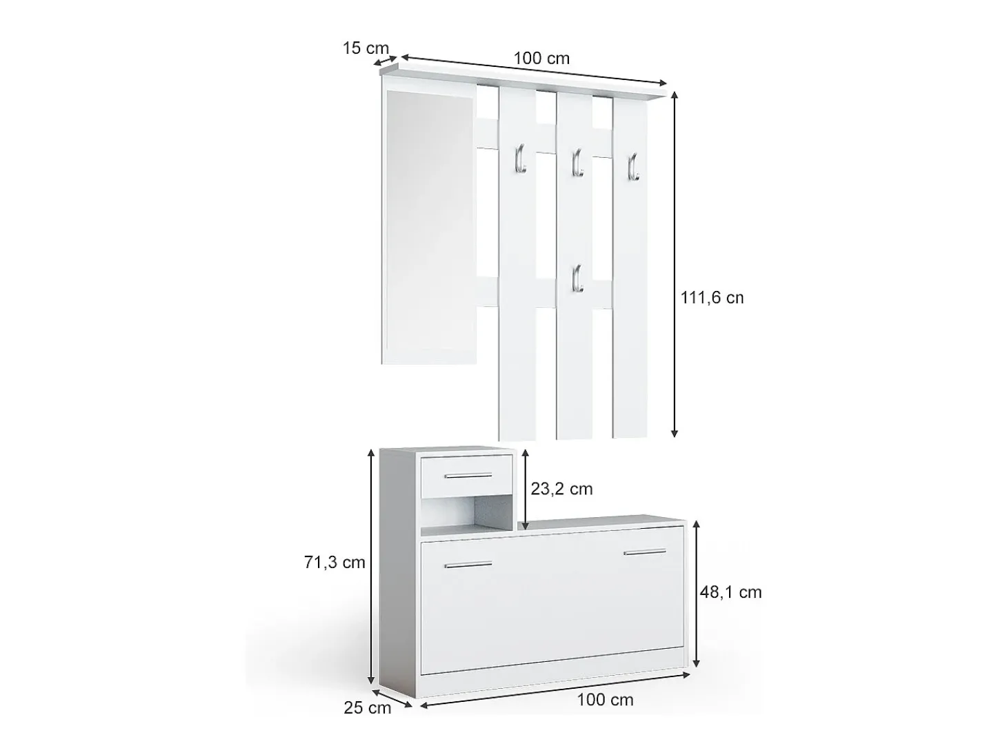 Roupeiro branco 25x100x191 billy