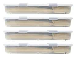 Sacos de Armazenamento SucceBuy sob a Cama com Rodinhas, Organizador de Sapatos sob a Cama 80,5x39,6x17,5 cm, Caixa de Armazenamento com Tampa