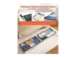 Sacos de Armazenamento SucceBuy sob a Cama 2 Peças 45 L, Organizador de Sapatos sob a Cama com Tampas Transparentes, Caixa de Armazenamento para Roupas