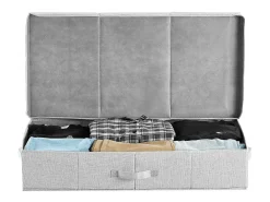 Sacos de Armazenamento SucceBuy sob a Cama 2 Peças de 48 L, Organizador de Sapatos sob a Cama de 80,5x40,5x15,5 cm, Caixa de Armazenamento para Roupas