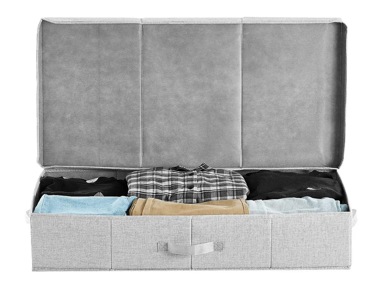 Sacos de Armazenamento SucceBuy sob a Cama 2 Peças de 48 L, Organizador de Sapatos sob a Cama de 80,5x40,5x15,5 cm, Caixa de Armazenamento para Roupas