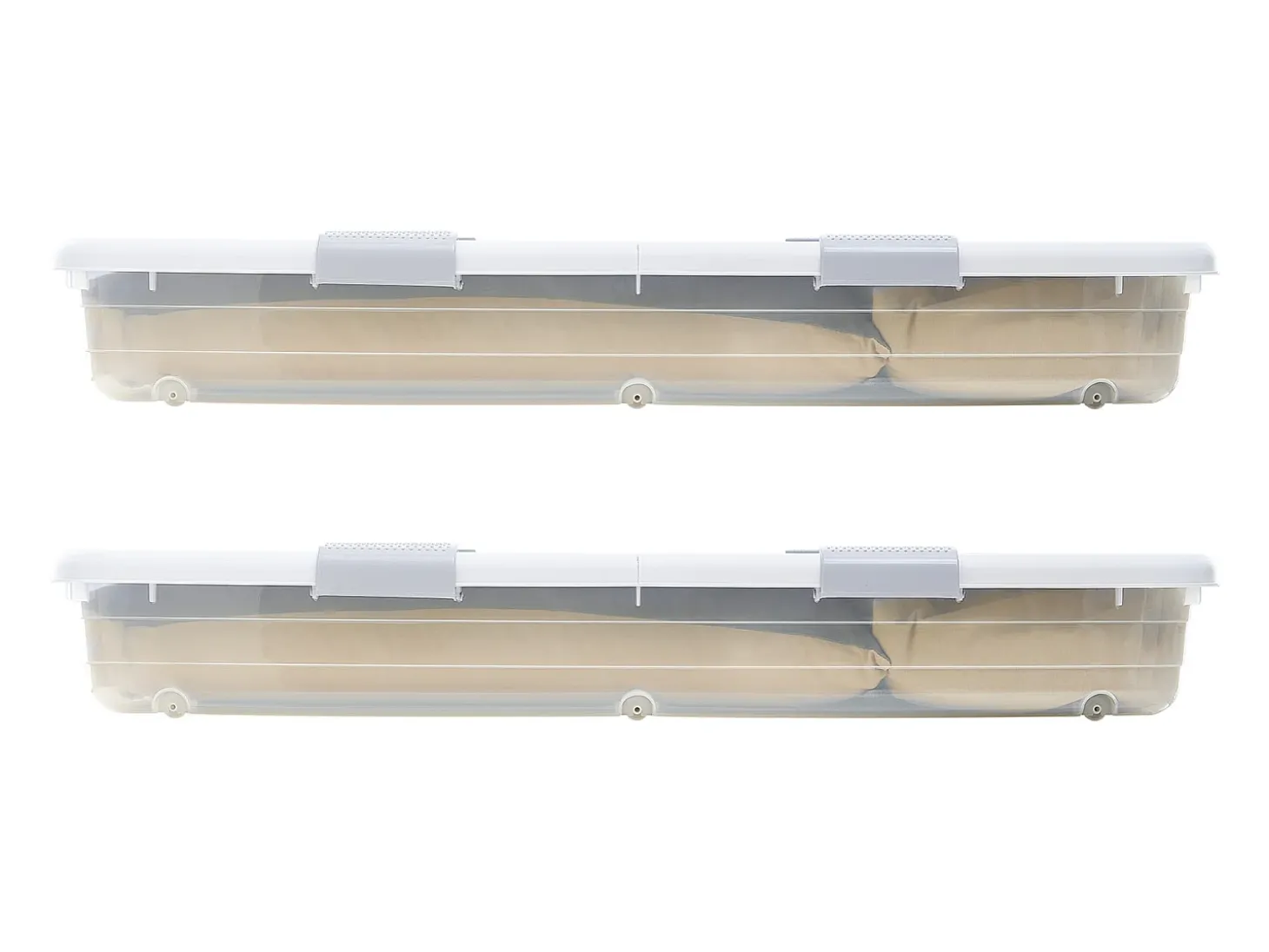 Sacos de Armazenamento SucceBuy sob a Cama com Rodinhas, Organizador de Sapatos sob a Cama de 101x51x15 cm, Caixa de Armazenamento com Tampa