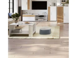 Sala de estar Sala de jantar Mesa de centro Branco fosco 90x46 cm Estilo contemporâneo