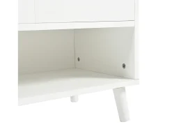 Sapateira - 120 x 35 x 99 cm - com 4 portas e 1 gaveta + prateleira ajustável - amplo espaço de armazenamento - aglomerado - branco