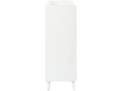 Sapateira - 120 x 35 x 99 cm - com 4 portas e 1 gaveta + prateleira ajustável - amplo espaço de armazenamento - aglomerado - branco