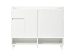 Sapateira - 120 x 35 x 99 cm - com 4 portas e 1 gaveta + prateleira ajustável - amplo espaço de armazenamento - aglomerado - branco