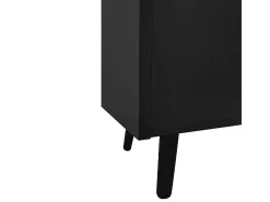 Sapateira - com banco e 3 portas - Preto
