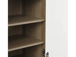 Sapateira + conjunto de sapateira com almofada - 140 x 35 x 110 cm - Aglomerado - Branco