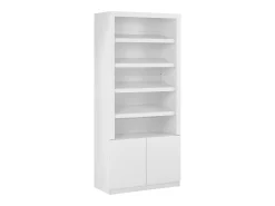 Sapateira 5 nichos e 2 portas com LEDs MDF branco - DOLMINA