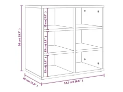 Sapateira 2 pcs 52,5x30x50 cm branco