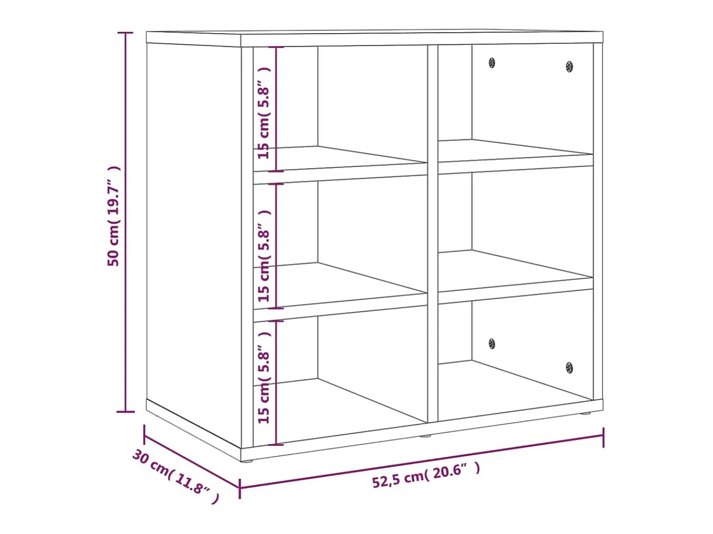 Sapateira 2 pcs 52,5x30x50 cm branco