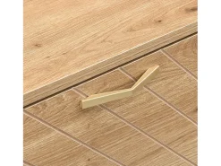 Sapateira 4 portas - 108,5 x 24 x 100 cm - para entrada e corredor - MDF - natural