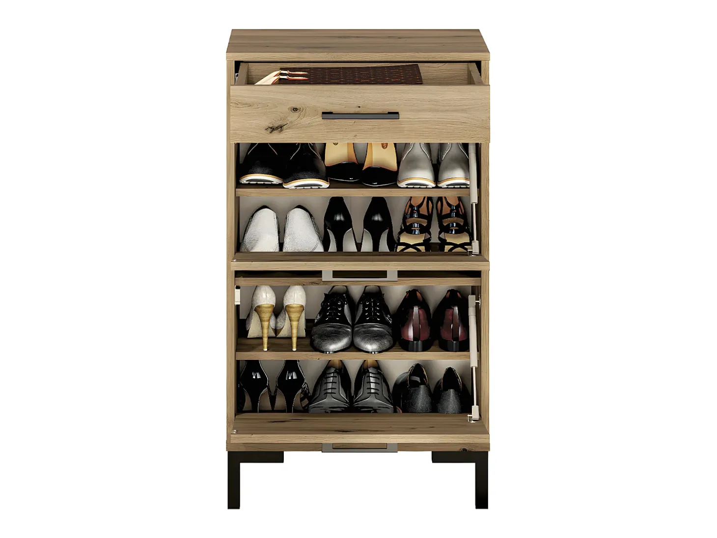 Sapateira 2 portas 1 gaveta Liora madeira 94cm