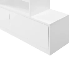 Sapateira 2 portas e 6 nichos com LEDs em MDF branco - LOVILA