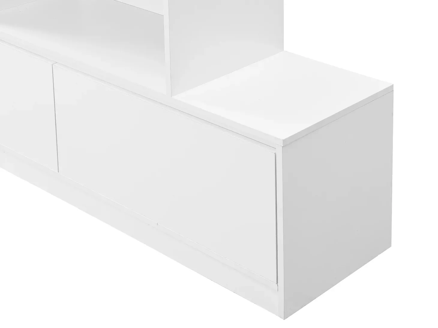 Sapateira 2 portas e 6 nichos com LEDs em MDF branco - LOVILA