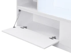 Sapateira 2 portas e 6 nichos com LEDs em MDF branco - LOVILA