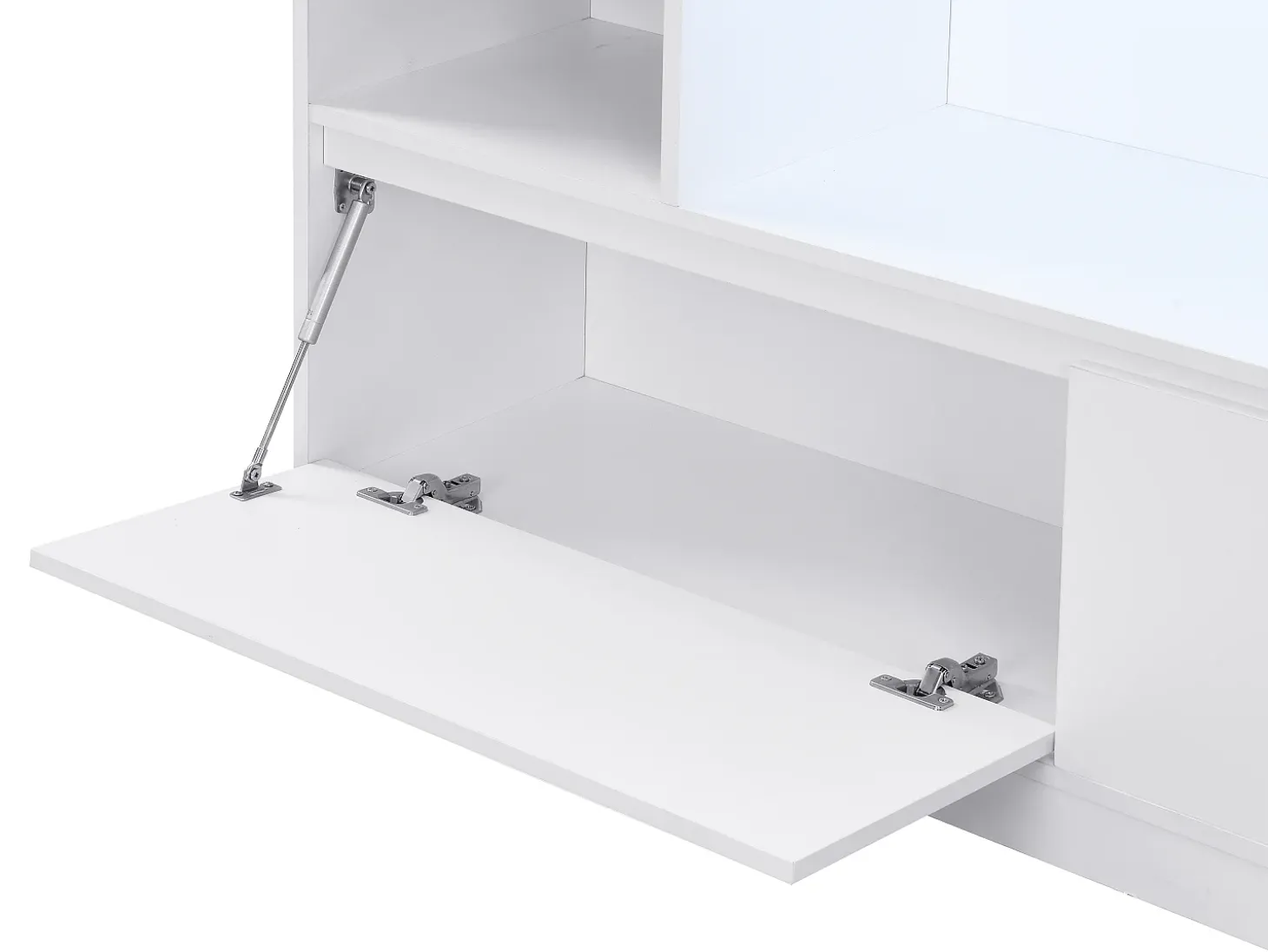 Sapateira 2 portas e 6 nichos com LEDs em MDF branco - LOVILA