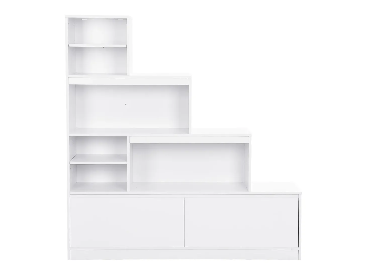 Sapateira 2 portas e 6 nichos com LEDs em MDF branco - LOVILA
