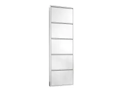 Sapateira Alginet, Sapateira que economiza espaço, Sapateira de entrada, Sapateira de metal de 5 portas, 50x15h169 cm, Branco