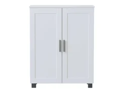 Sapateira baixa moderna Naples branco fosco 61x84x34 cm para quartos