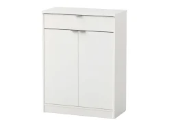 Sapateira Berlin White: 1 gaveta, 4 prateleiras, multiambiente 75x101x37 cm