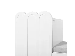 Sapateira branca 90x35x74,5 cm com 3 portas e 1 gaveta, sapateira embutida, estilo simples